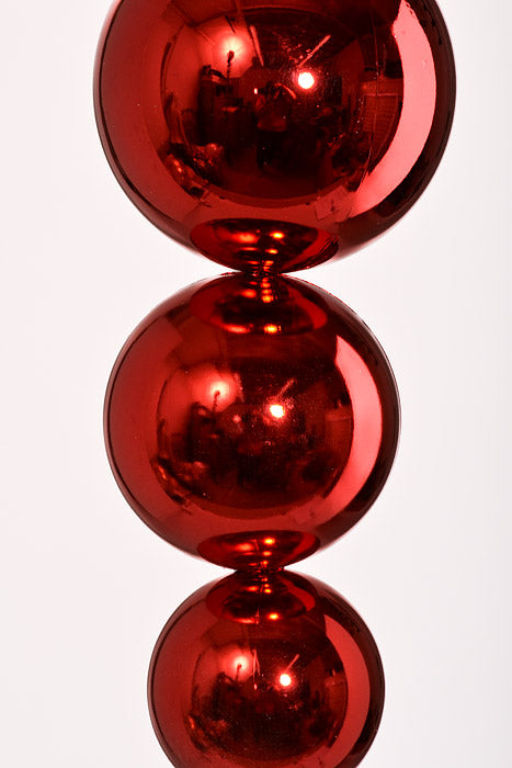 32" Ball Cluster Ornament Shiny Red
