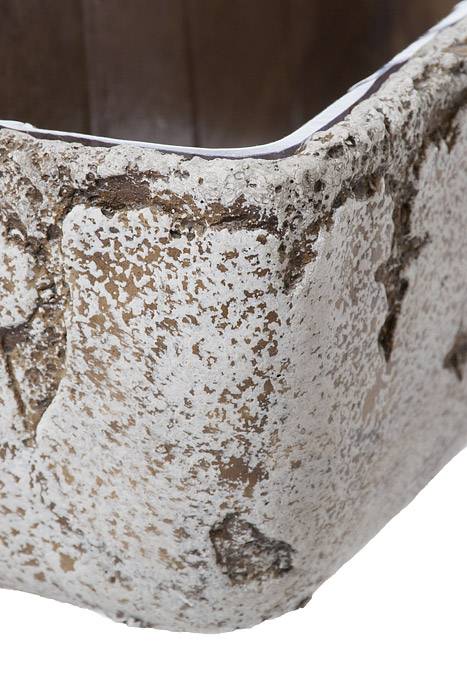 10" Round Distress Cement Grey