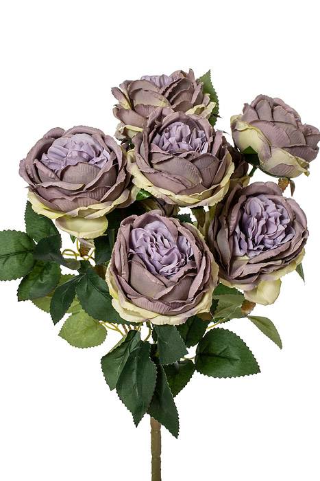 18" Silk Cabbage Rose Bush X9