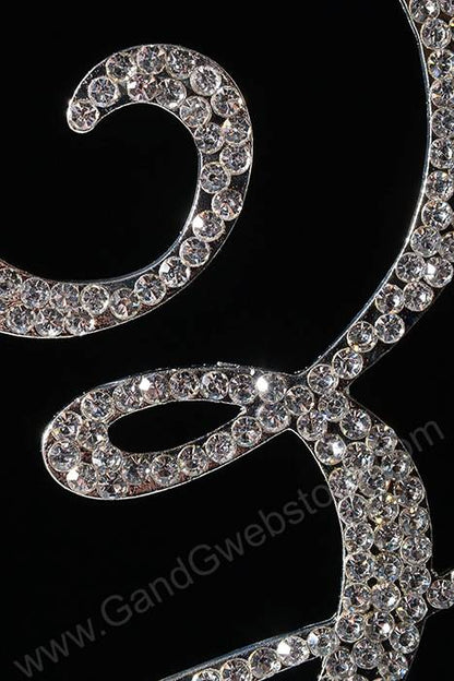 4.5" Rhinestone Letter "z" Cake Topper Silver