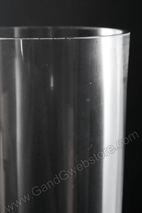 5&quot; X 4.75&quot; X 23.5&quot; Fluted Glass Vase Clear