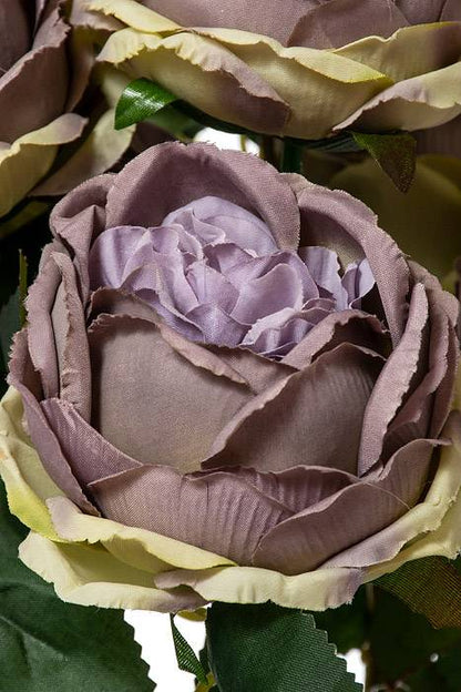 18" Silk Cabbage Rose Bush X9