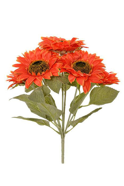 19" Sunflower Bush Orange