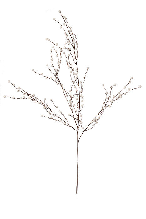37" Weeping Berry Spray White