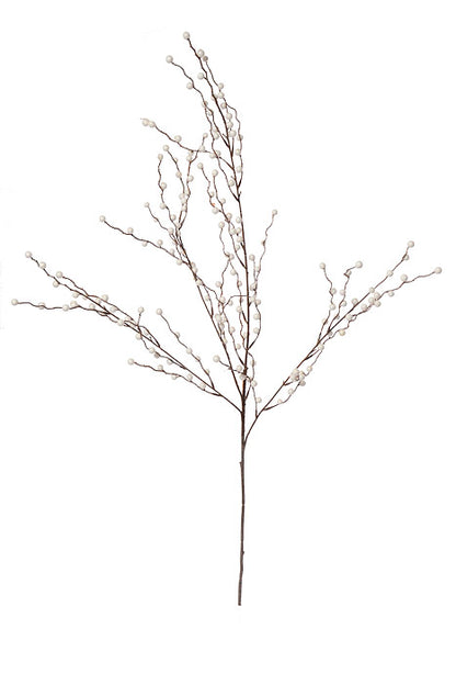 37" Weeping Berry Spray White
