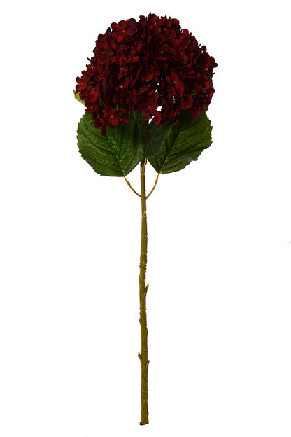 29.5" Silk Hydrangea Spray Burgundy
