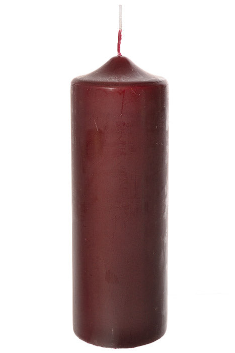 2.8" x 8" Patrician Pillar Candle Burgundy