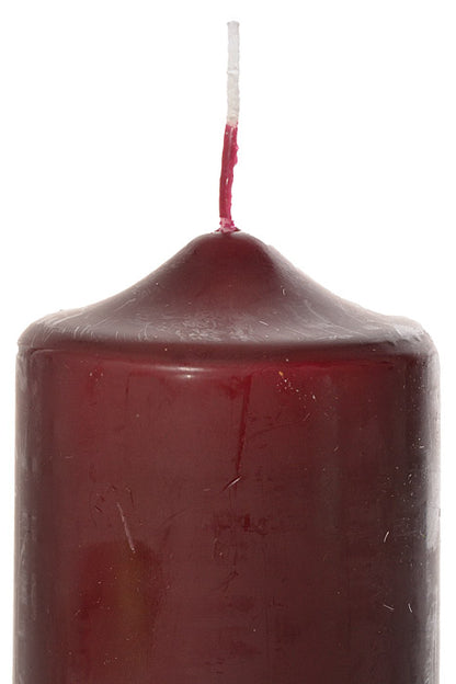 2.8" x 8" Patrician Pillar Candle Burgundy