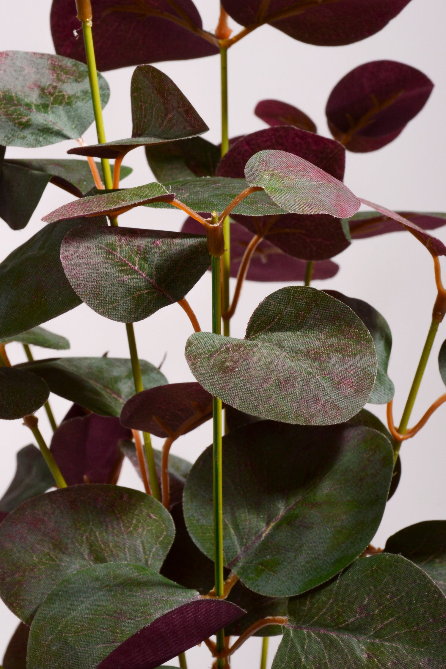 17" Silk Eucalyptus Spray Dark Green/Purple