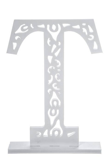 19.75" Carved Letter "t" White