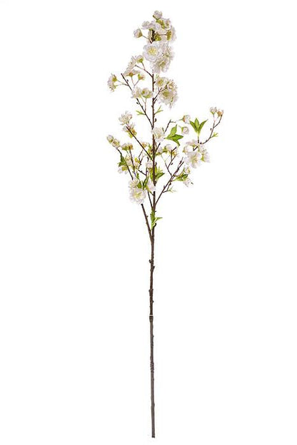 41.5" Silk Cherry Blossom Spray White
