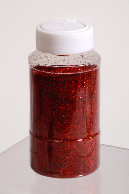 16Oz x 0.015 Lazer Glitter Red
