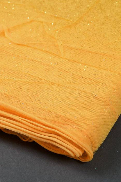 60" X 10yds Sparkle Tulle Yellow/gold