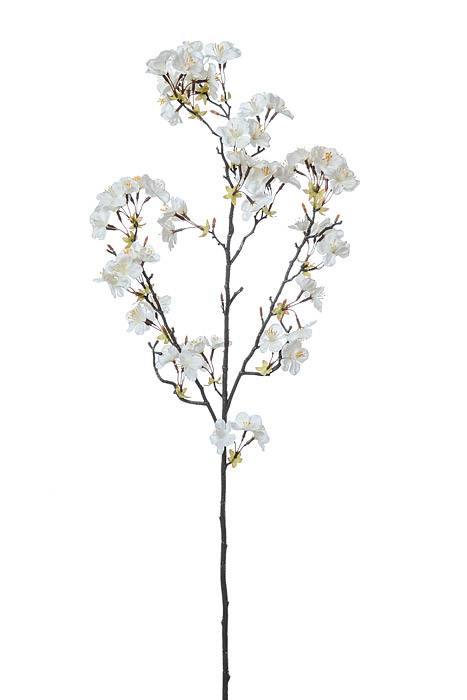35" Silk Apple Blossom Spray White/cream