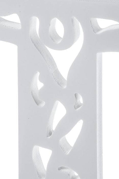 19.75" Carved Letter "t" White