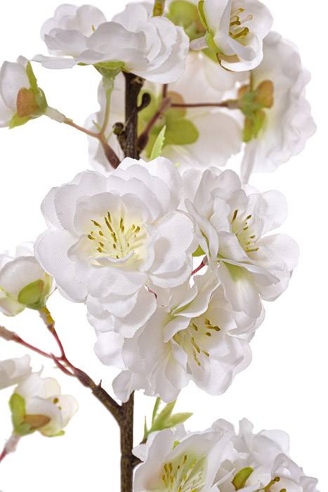 41.5" Silk Cherry Blossom Spray White