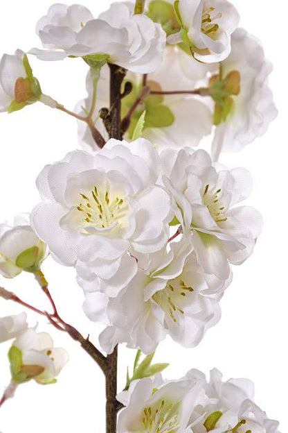 41.5" Silk Cherry Blossom Spray White
