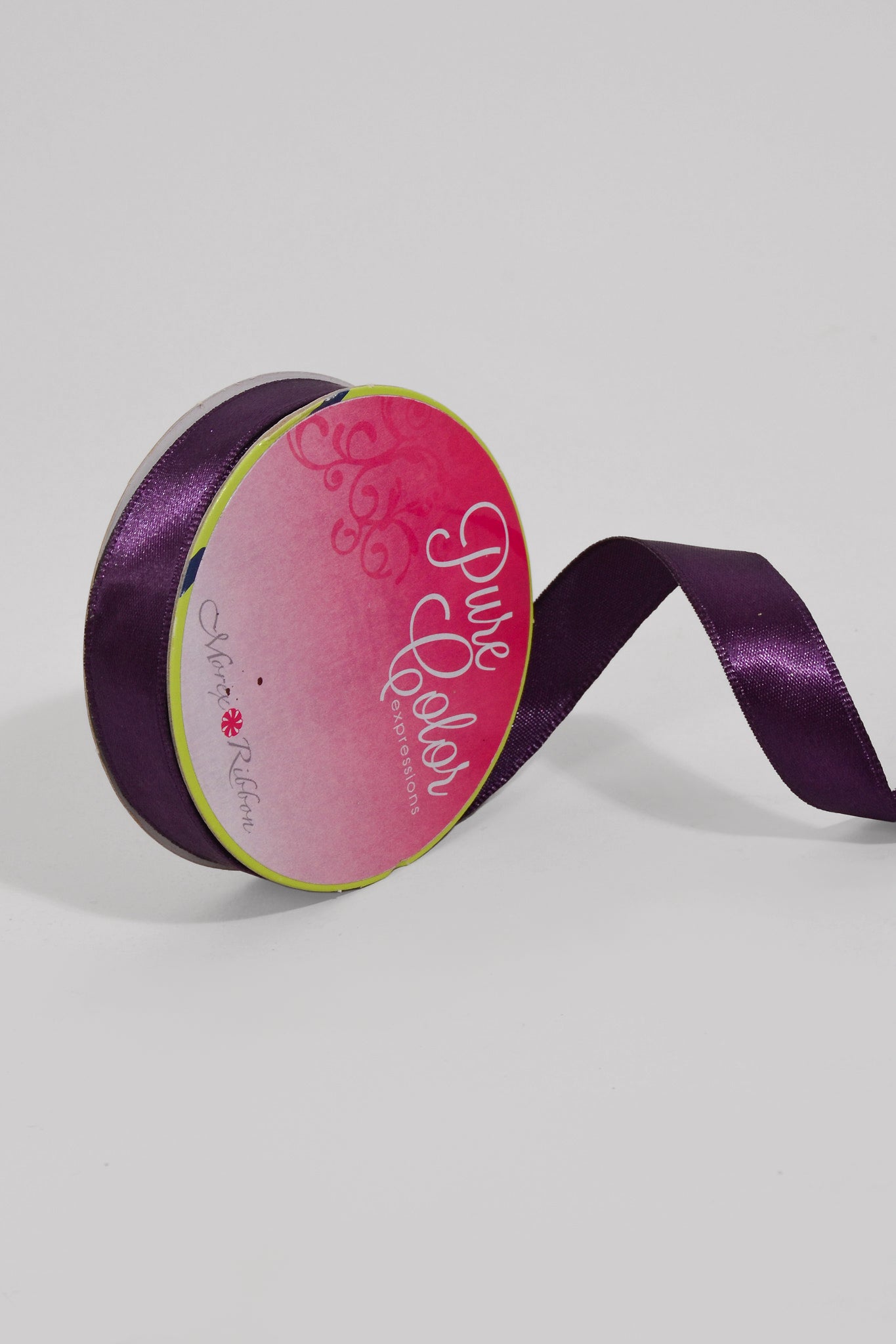 5/8" X 10Yds Wired Satin Ribbon Plum