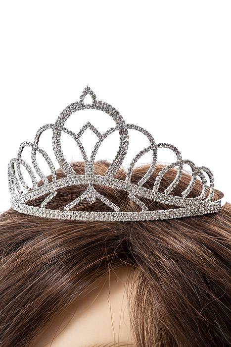 2.75" Rhinestone Tiara Silver