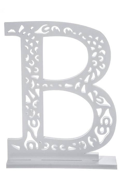 19.75" Carved Letter "b" White