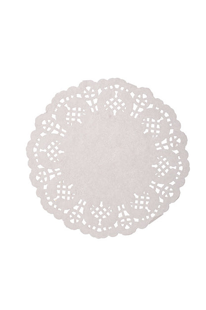 5" Round Paper Doilies White Pkg-100