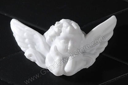 3" Angel Head W/wings White Pkg/12