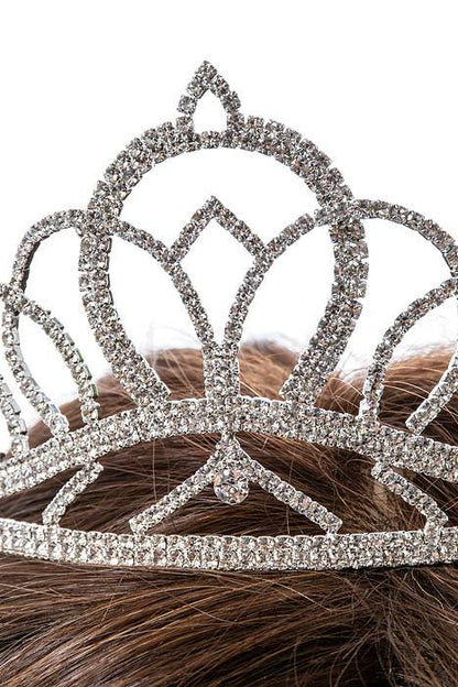 2.75" Rhinestone Tiara Silver