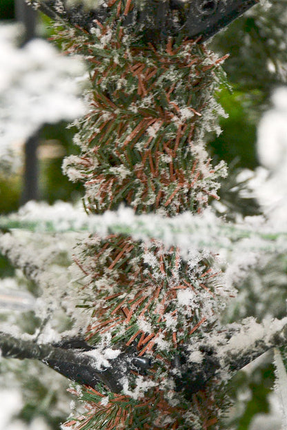 9Ft X 66" Flocked Pine Tree Snow