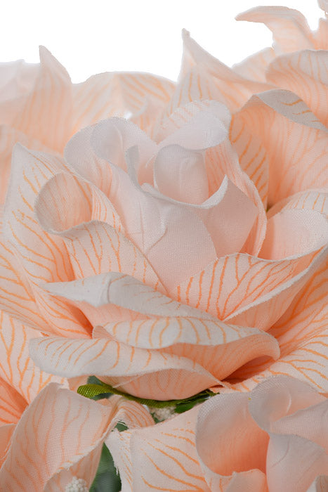 15" Silk Printing Rose Bush Blush Peach
