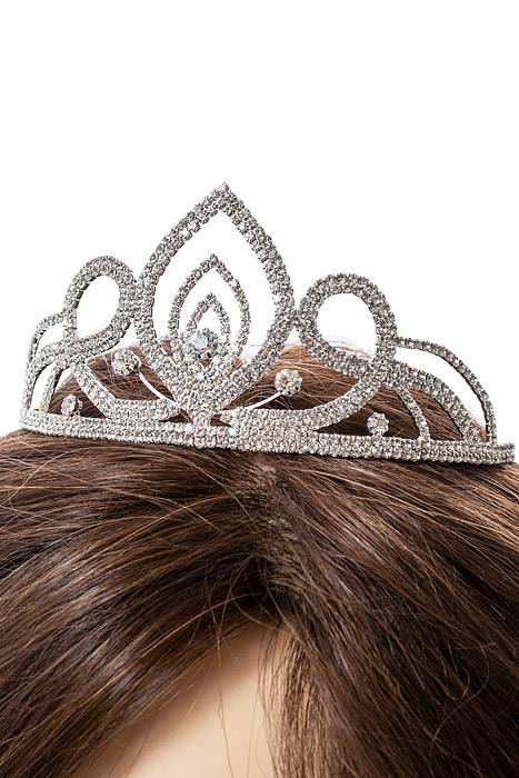 2.25" Rhinestone Tiara Silver