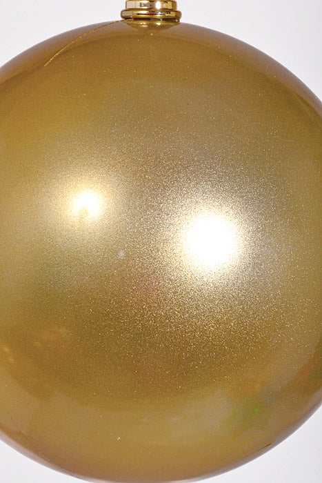 250Mm Plastic Ball Ornament Champagne
