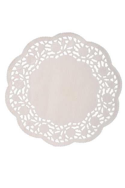 6.5" Round Paper Doilies White Pkg-100