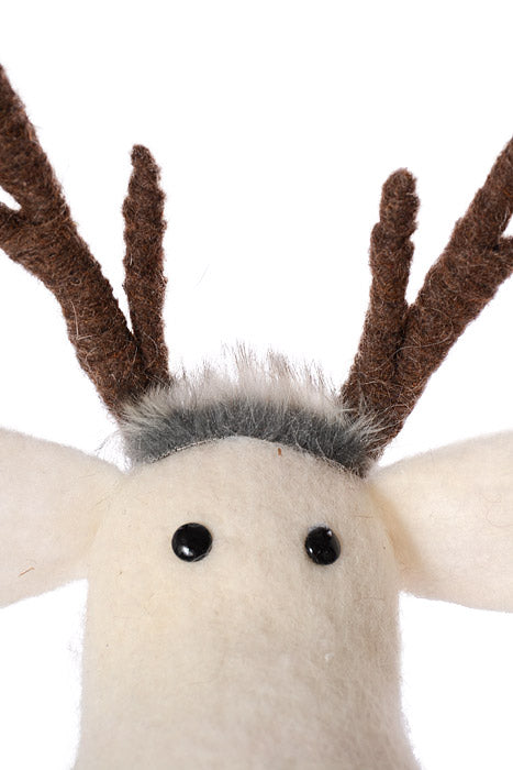 32" X 8.5" Moose Head Pick Ornament White Natural