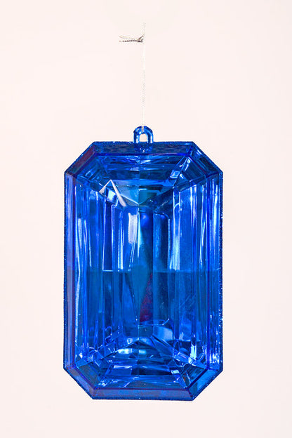 4.75" x 8" Rectangle Jewel Box W/Glitter Blue