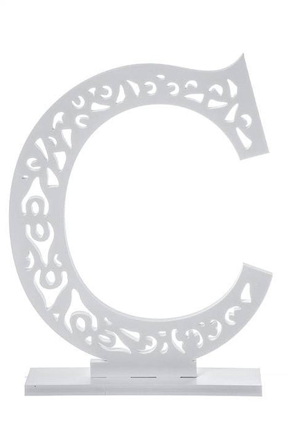 19.75" Carved Letter "c" White