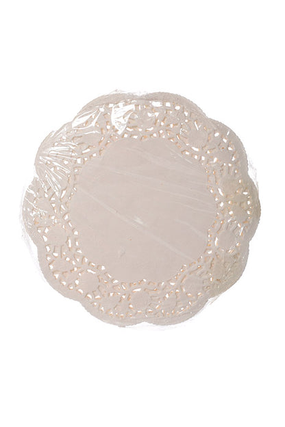 6.5" Round Paper Doilies White Pkg-100