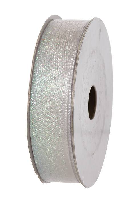 7/8" X 10yds Escape Ribbon Irid White