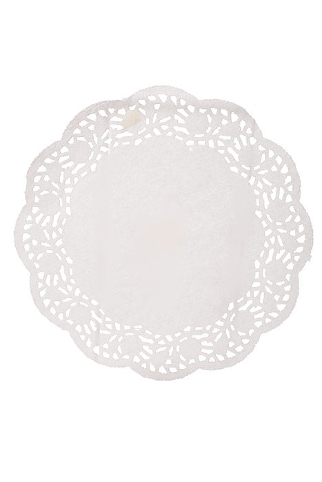 8.5" Round Paper Doilies White Pkg-100