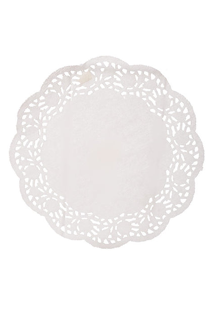 8.5" Round Paper Doilies White Pkg-100