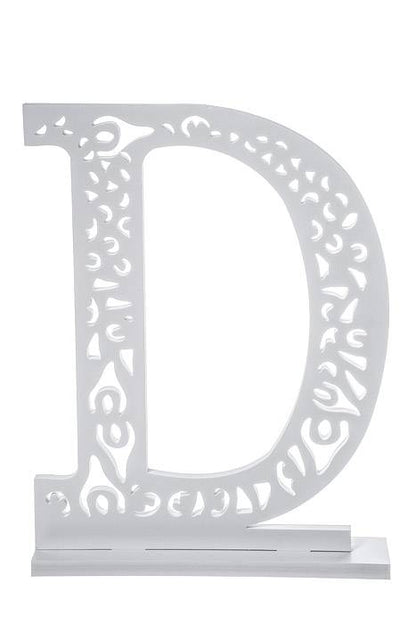 19.75" Carved Letter "d" White