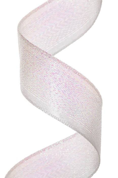 7/8" X 10yds Escape Ribbon Irid White