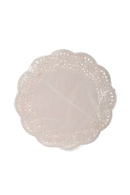 8.5" Round Paper Doilies White Pkg-100