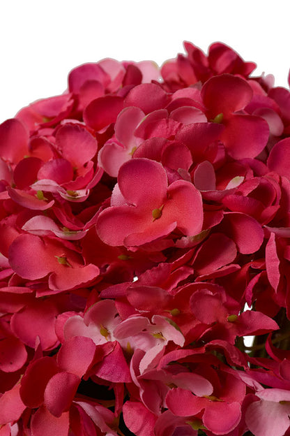 29.5" Silk Hydrangea Spray Hot Pink