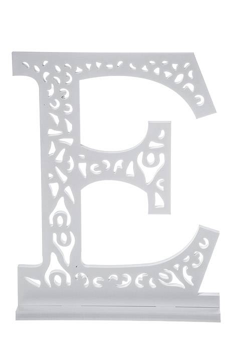 19.75" Carved Letter "e" White