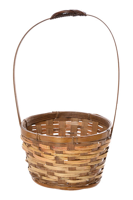 6.5" x 4"Round Flower Rattan Espresso