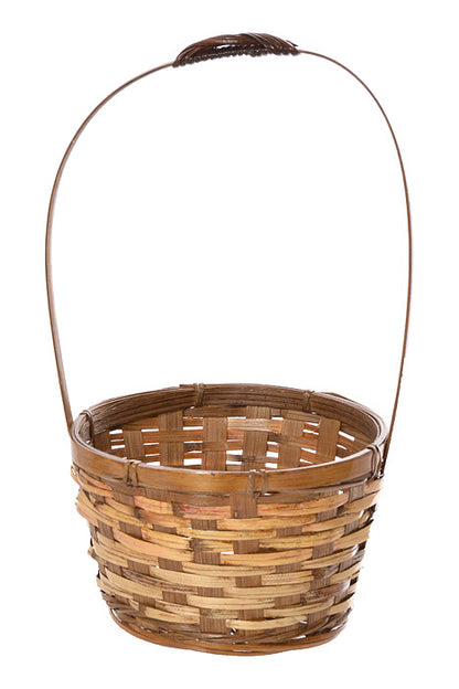 6.5" x 4"Round Flower Rattan Espresso