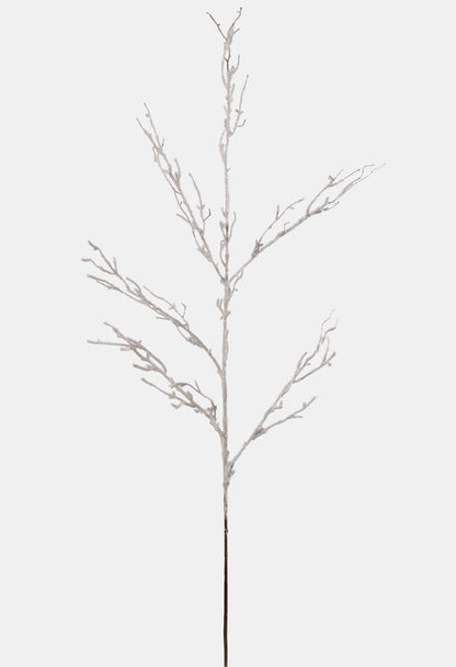 48" Snowed Twig Spray Brown/White