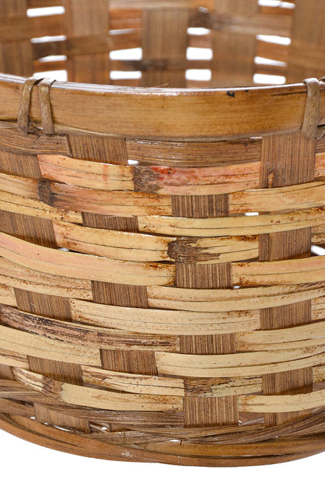 6.5" x 4"Round Flower Rattan Espresso