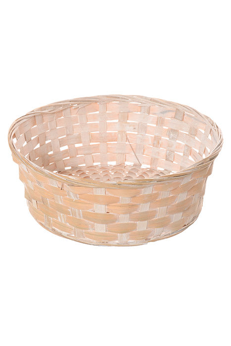 10.5" x 3.5" Round Bamboo Skin White/Whitewash