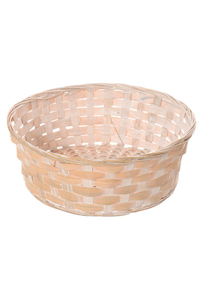 10.5" x 3.5" Round Bamboo Skin White/Whitewash